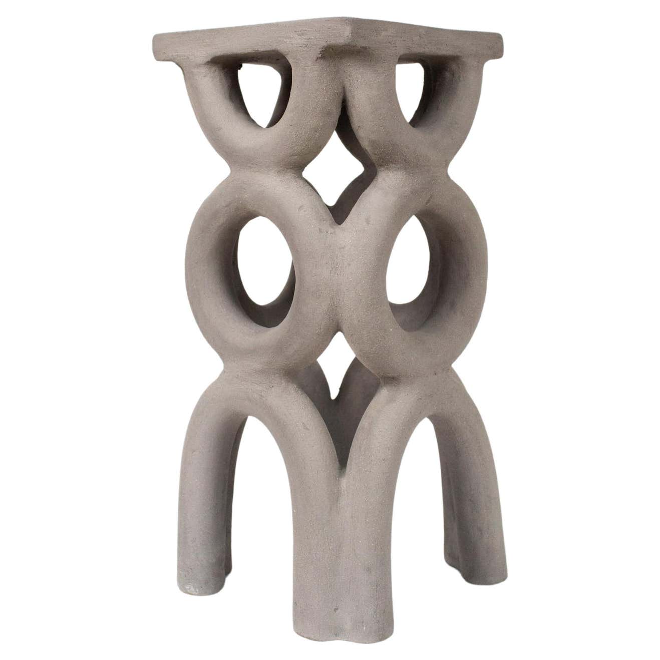 Contemporary Arch Stool in Fired Ceramic For Sale at 1stDibs