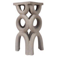 Contemporary Arch Stool in Fired Ceramic