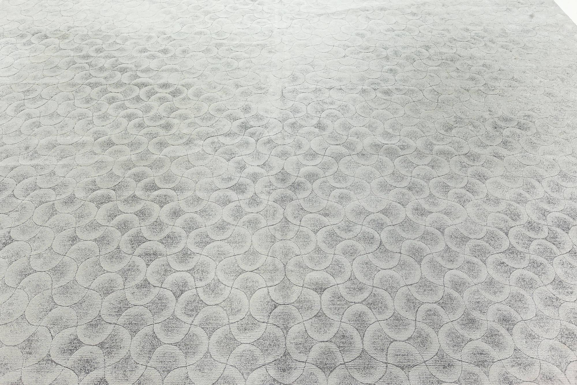 Contemporary Arches Silver and Gray Wool Rug by Doris Leslie Blau For Sale 2