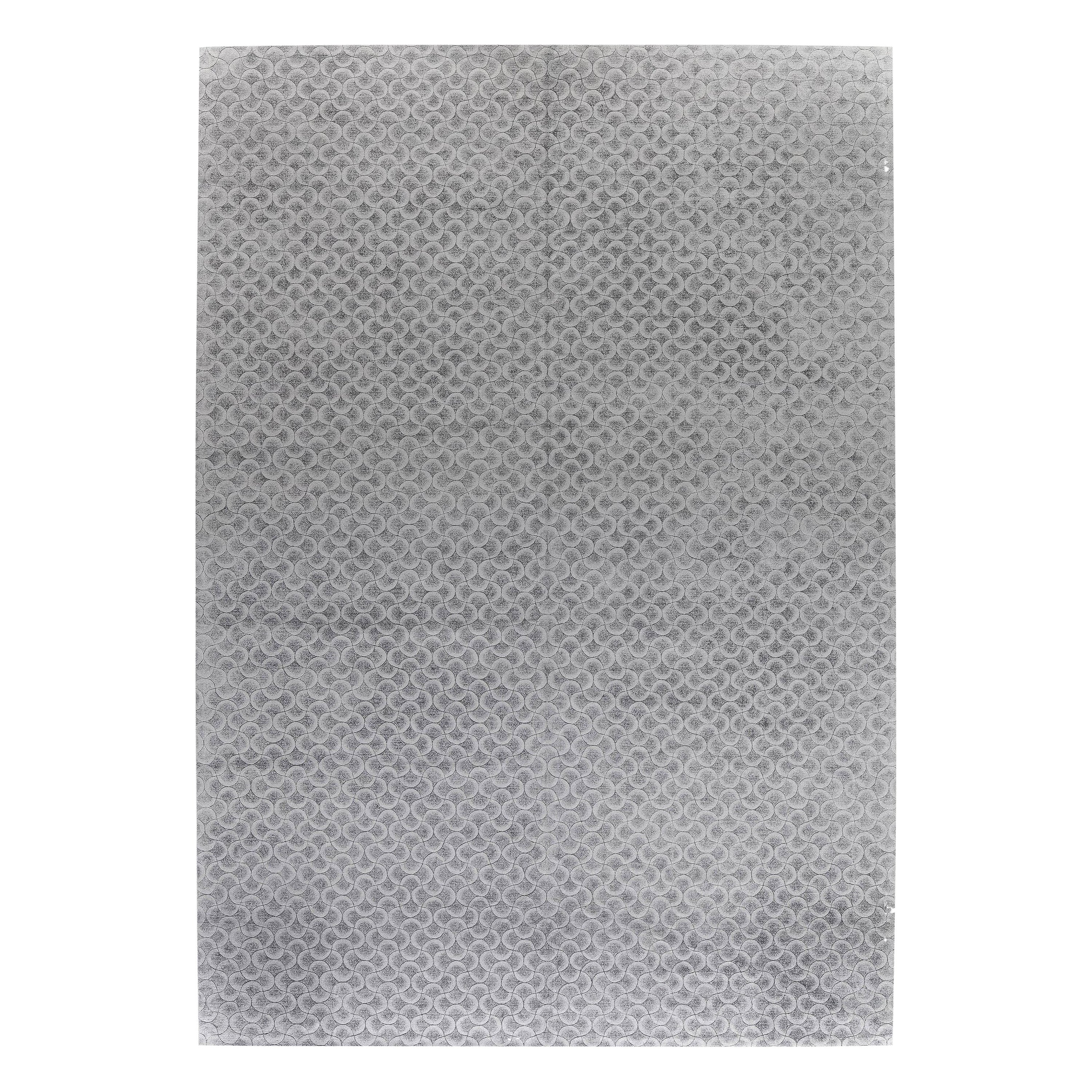 Contemporary Arches Silver and Gray Wool Rug by Doris Leslie Blau For Sale