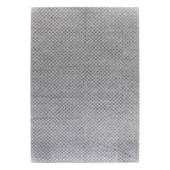 Tapis contemporain Arches en laine grise et argentée de Doris Leslie Blau