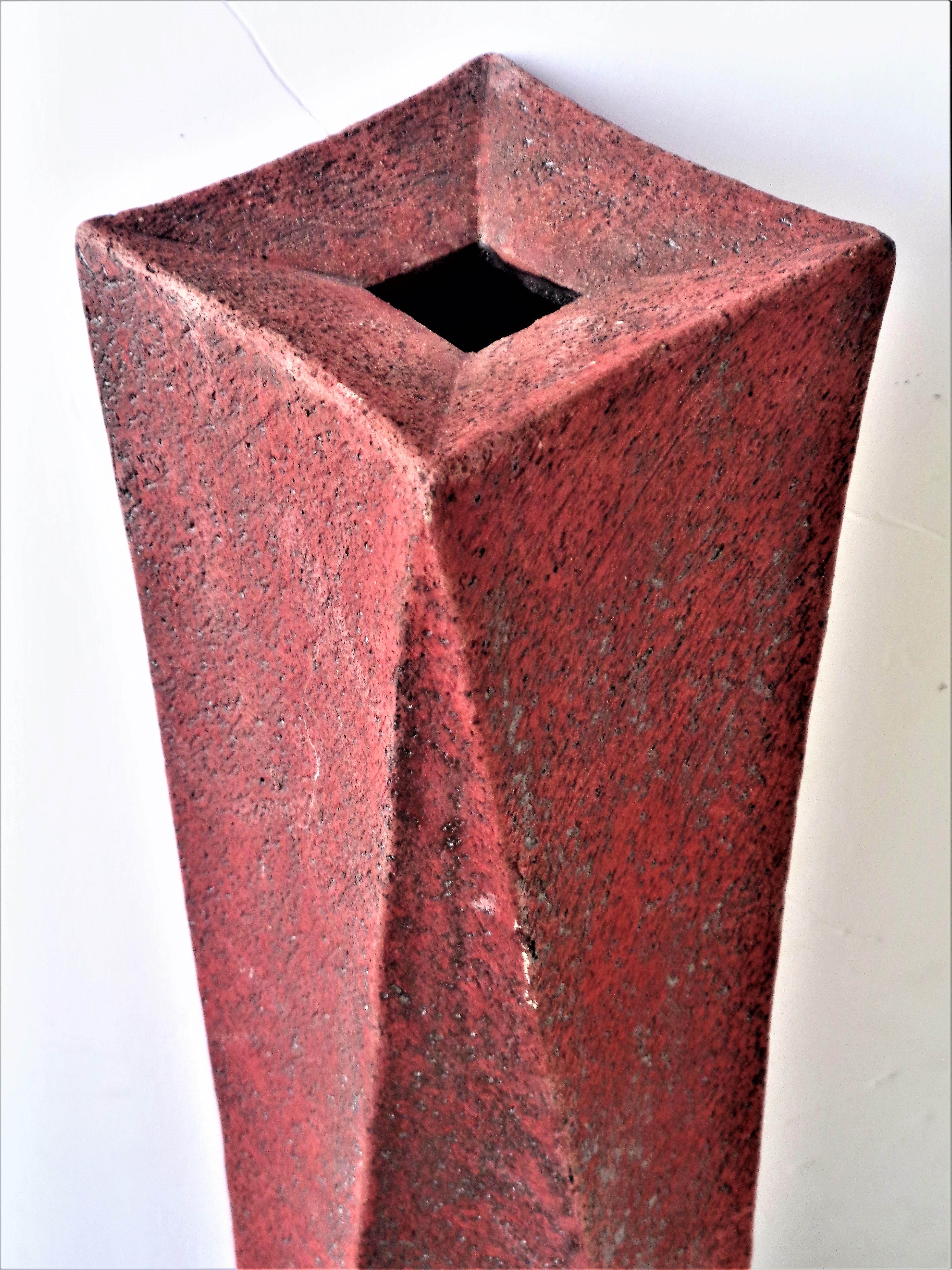 Carved Contemporary American Studio Architectural Ceramic Vessel by Ryan Florey