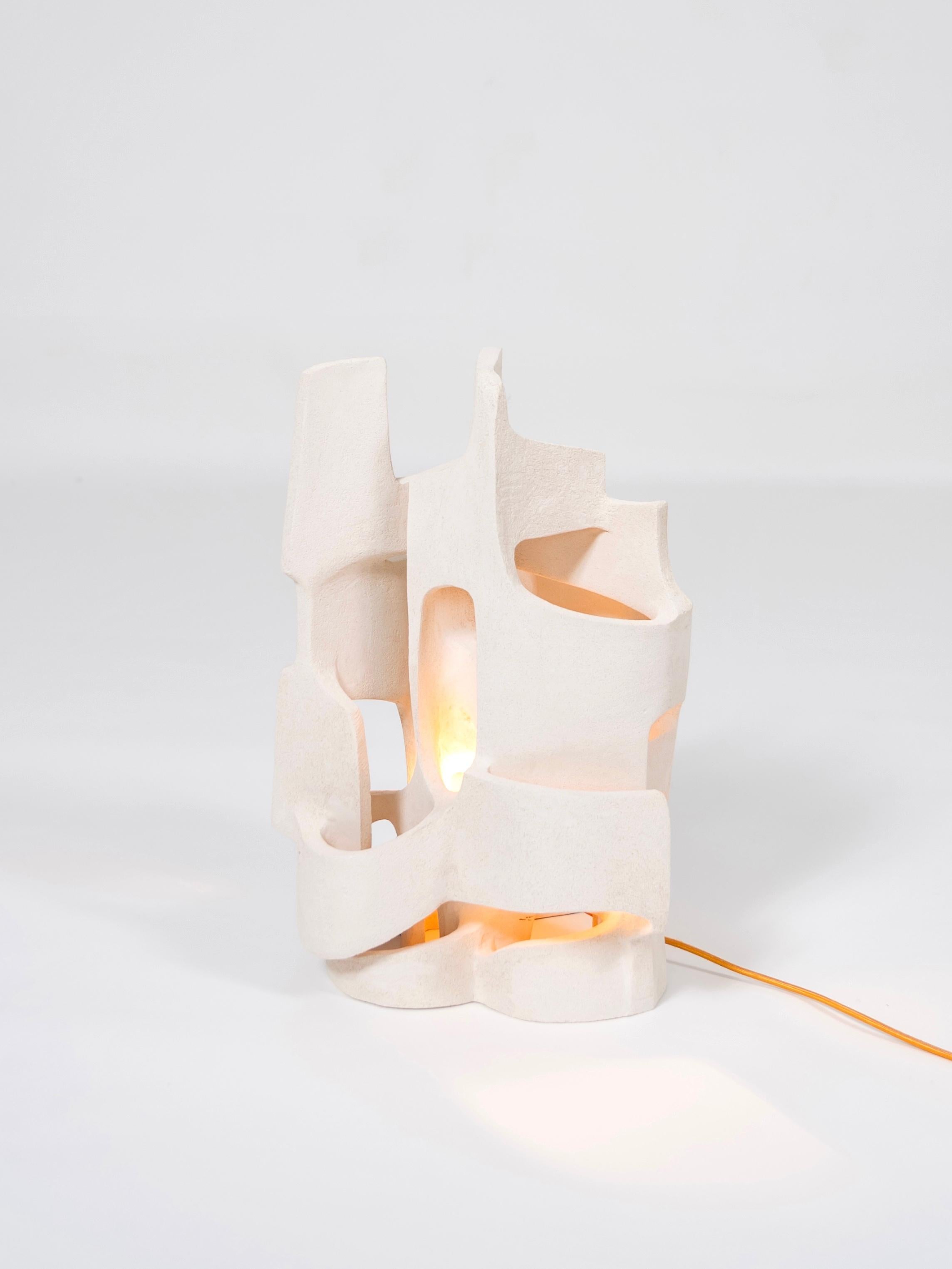 Lighting sculpture by Camille Le Dressay, 2022

One-of-a-kind piece, signed and dated.

Material: White stoneware
Dimensions: H 55 x 35 x 35 cm
Year: 2022

Adopting ceramic as her material of choice, Le Dressay's work ranges from sculptures
