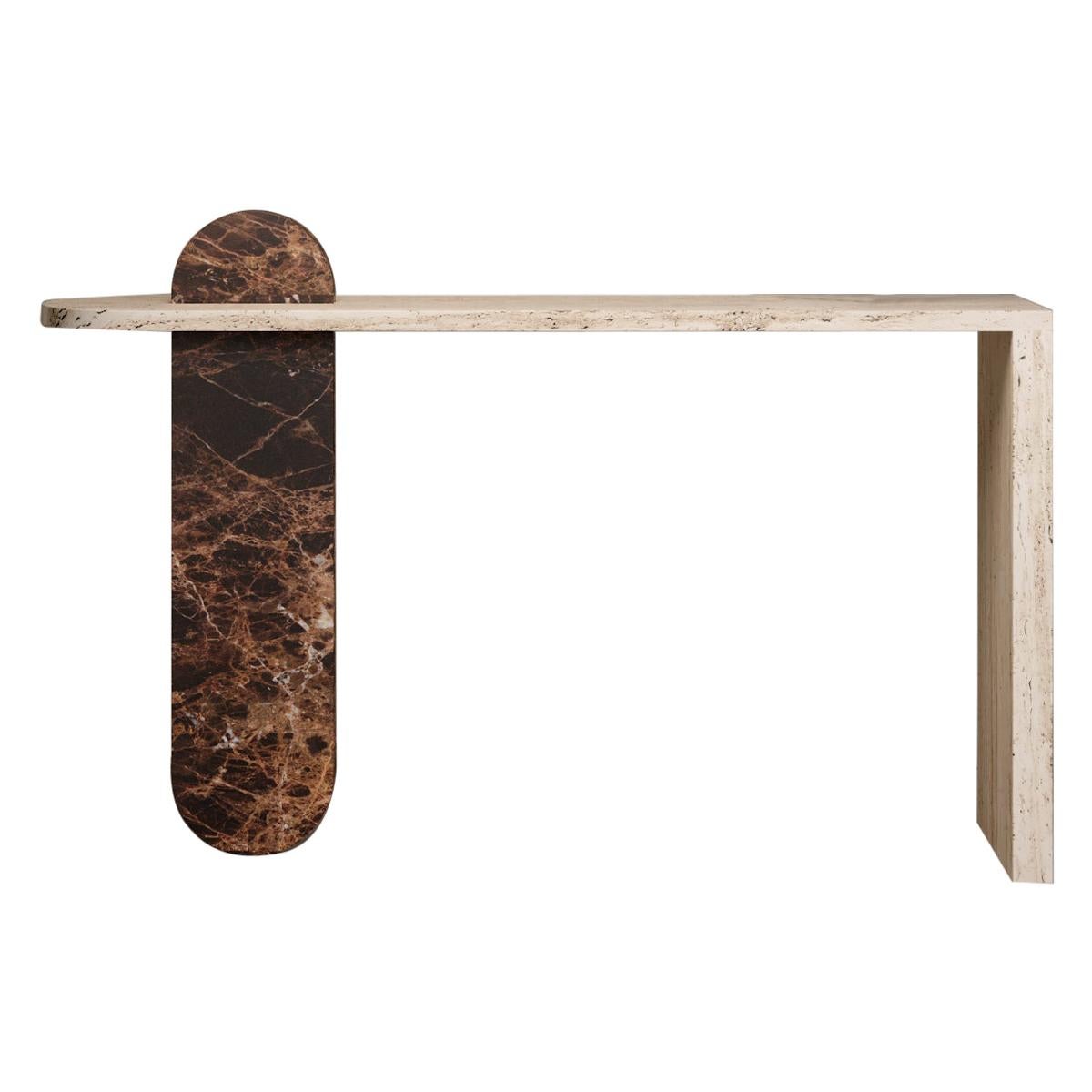 Contemporary Architectural Marble Console Table, by Chapter Studio