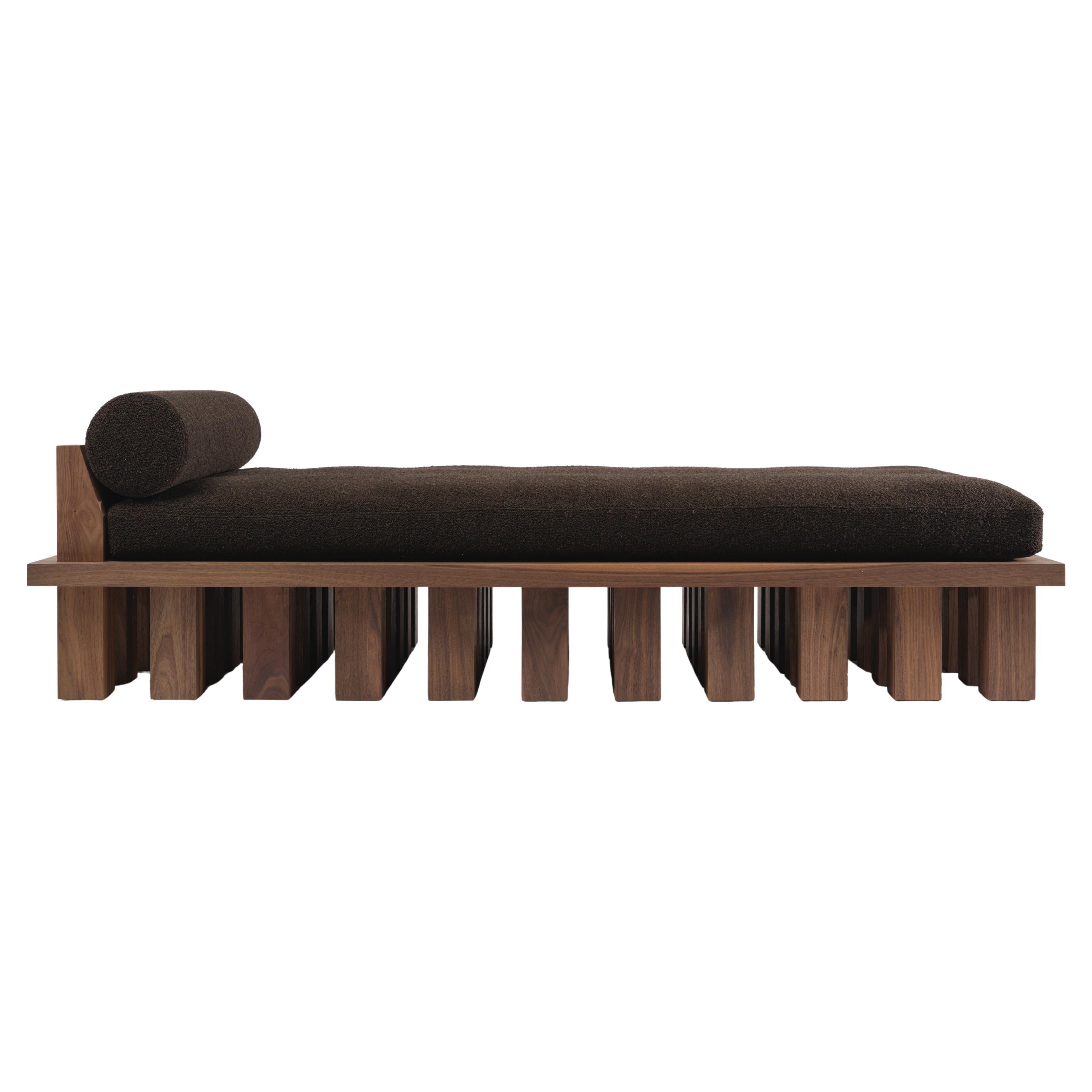 Letto da giorno Arcus Contemporary in noce