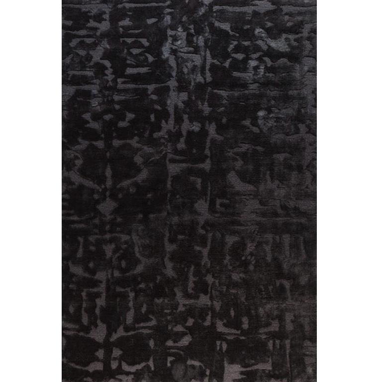 modern black area rug