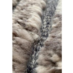 Contemporary Area Rug in Natural Brown, Handgewebt, Wolle, "Landscape"