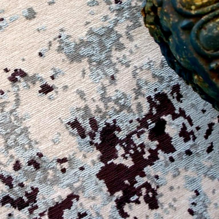 The luxurious feel of Calcio rug is imagined in lustrous silk coloration and beautifully handcrafted in Nepal. Its unique old-world feel is illustrated in an inviting composition that’s both textural and sophisticated.