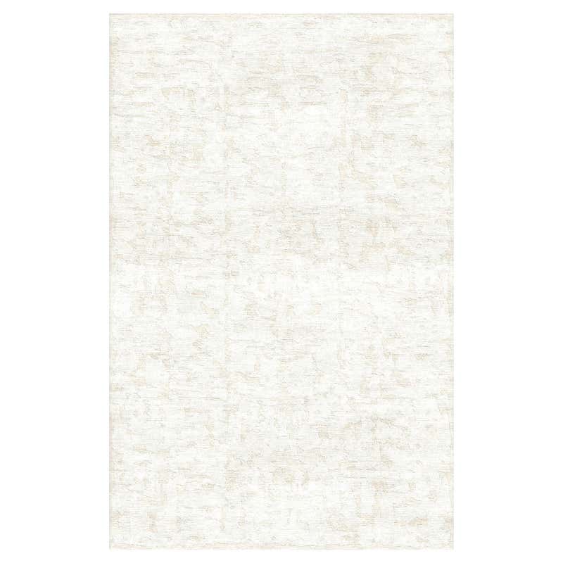 Rug and Kilim’s Contemporary Rug in White with Subtle Circle Pattern ...