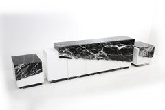 Contemporary Argentina Sideboard in Black Nero Marquina Marble by Railis