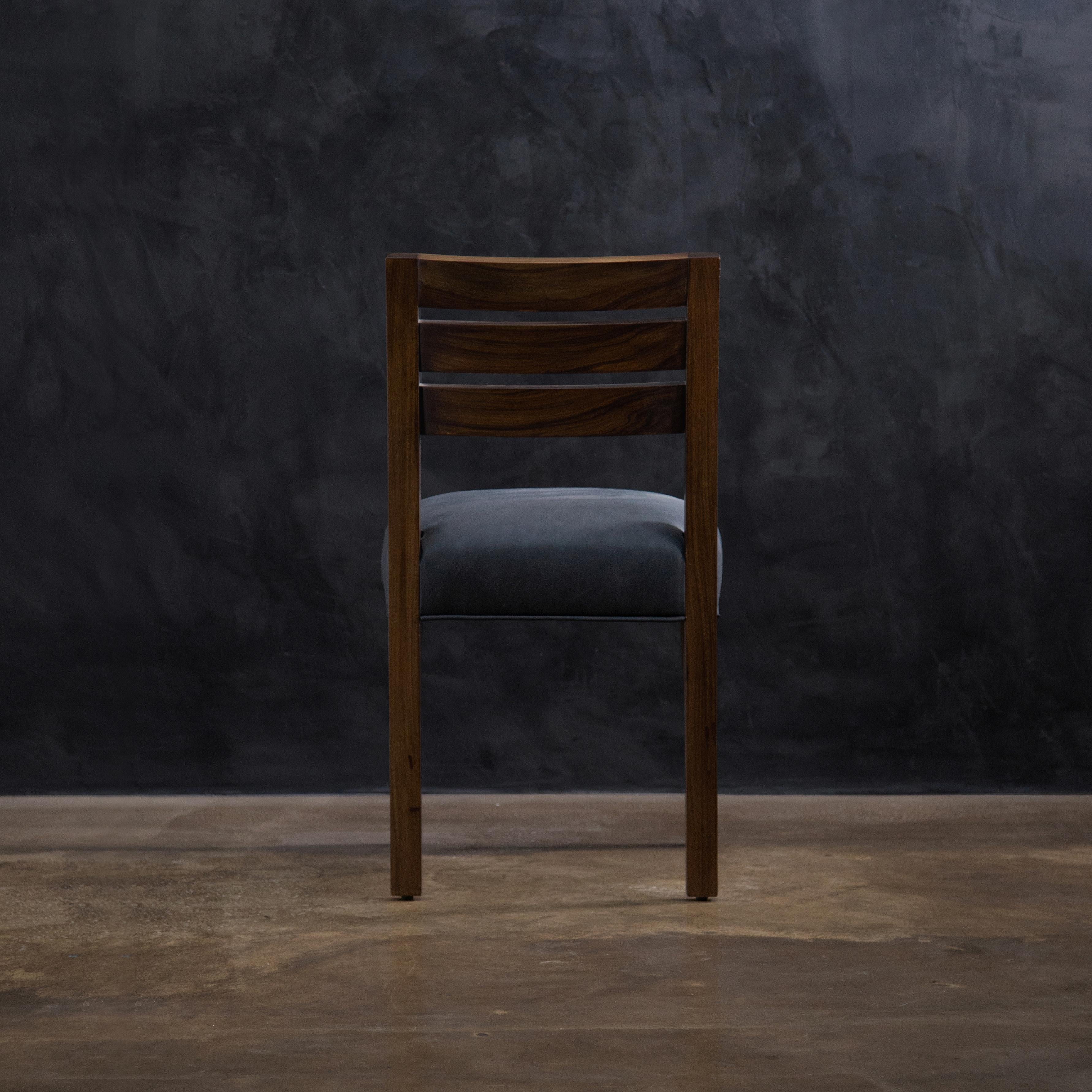 Contemporary Argentine Rosewood and Leather Side Chair von Costantini, Renzo im Zustand „Neu“ im Angebot in New York, NY