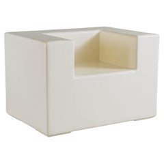 Contemporary Arm Rest Chair in Cream Lacquer by Robert Kuo, Limited Edition