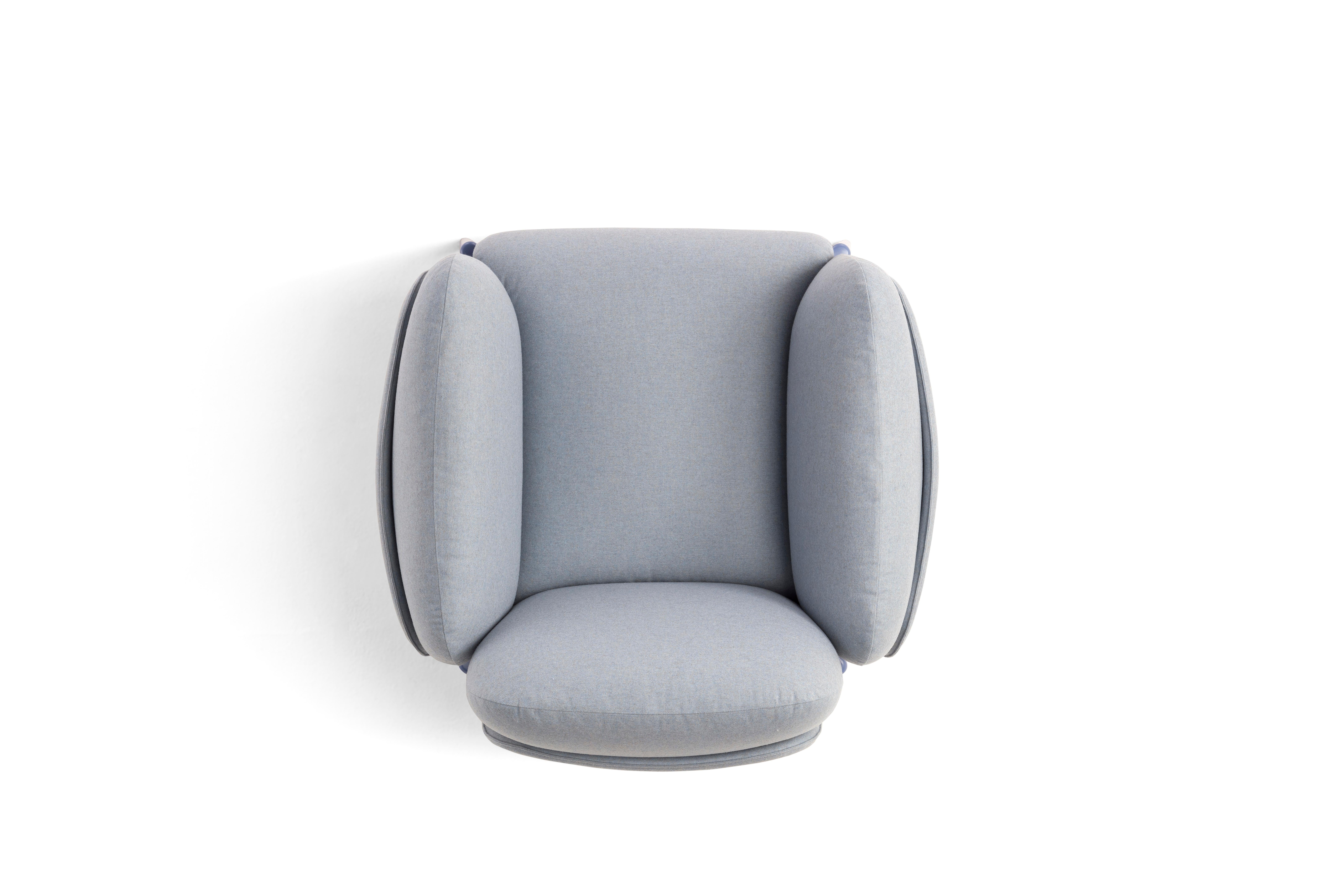 Poltrona contemporanea 'Brooklyn' 007 Grigio chiaro in vendita 5