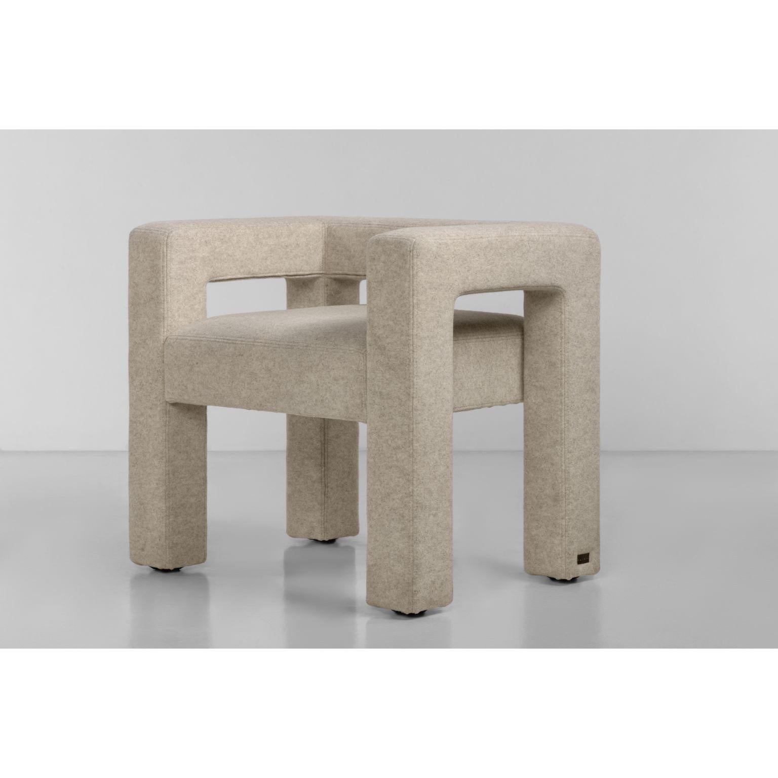 Contemporary armchair by Faina
Design: Victoriya Yakusha
Material: Textiles, Foamrubber, Sintepon, wood, plywood
Dimensions: 55 x 76 x 67 cm
Weight: 20 kg

In search of new-old design messages, Victoria Yakusha conducted a study of the daily