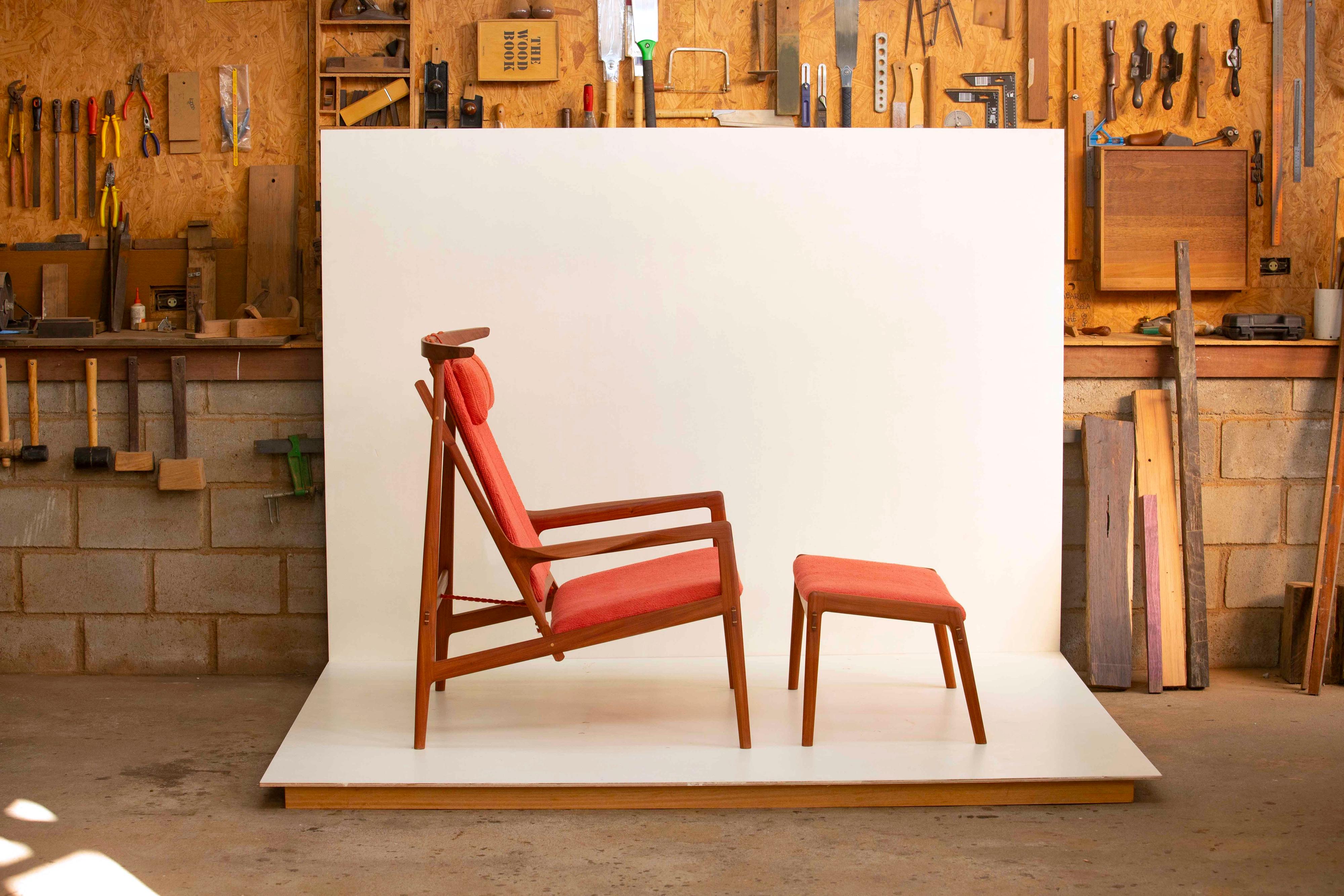 Hand-Crafted Limited Edition Armchair in exotic Brazilian Hardwood by Ricardo Graham For Sale