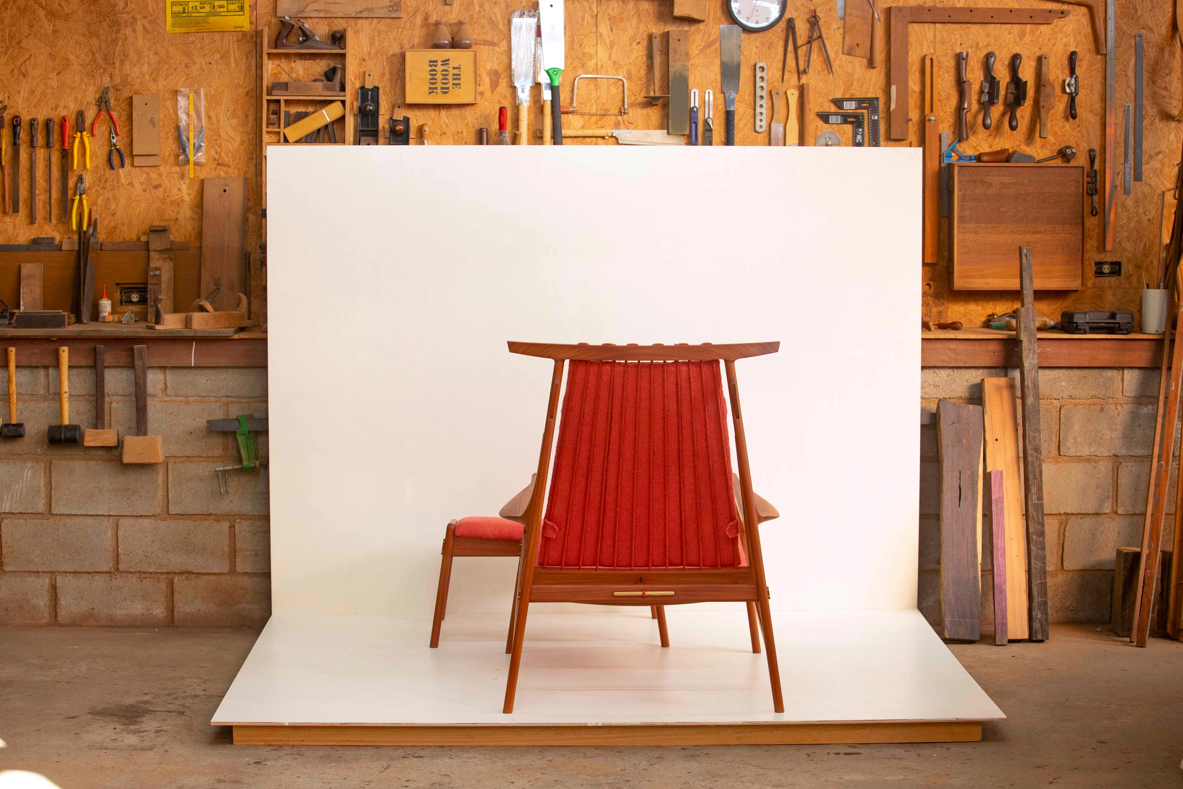 Contemporary Limited Edition Armchair in exotic Brazilian Hardwood by Ricardo Graham For Sale