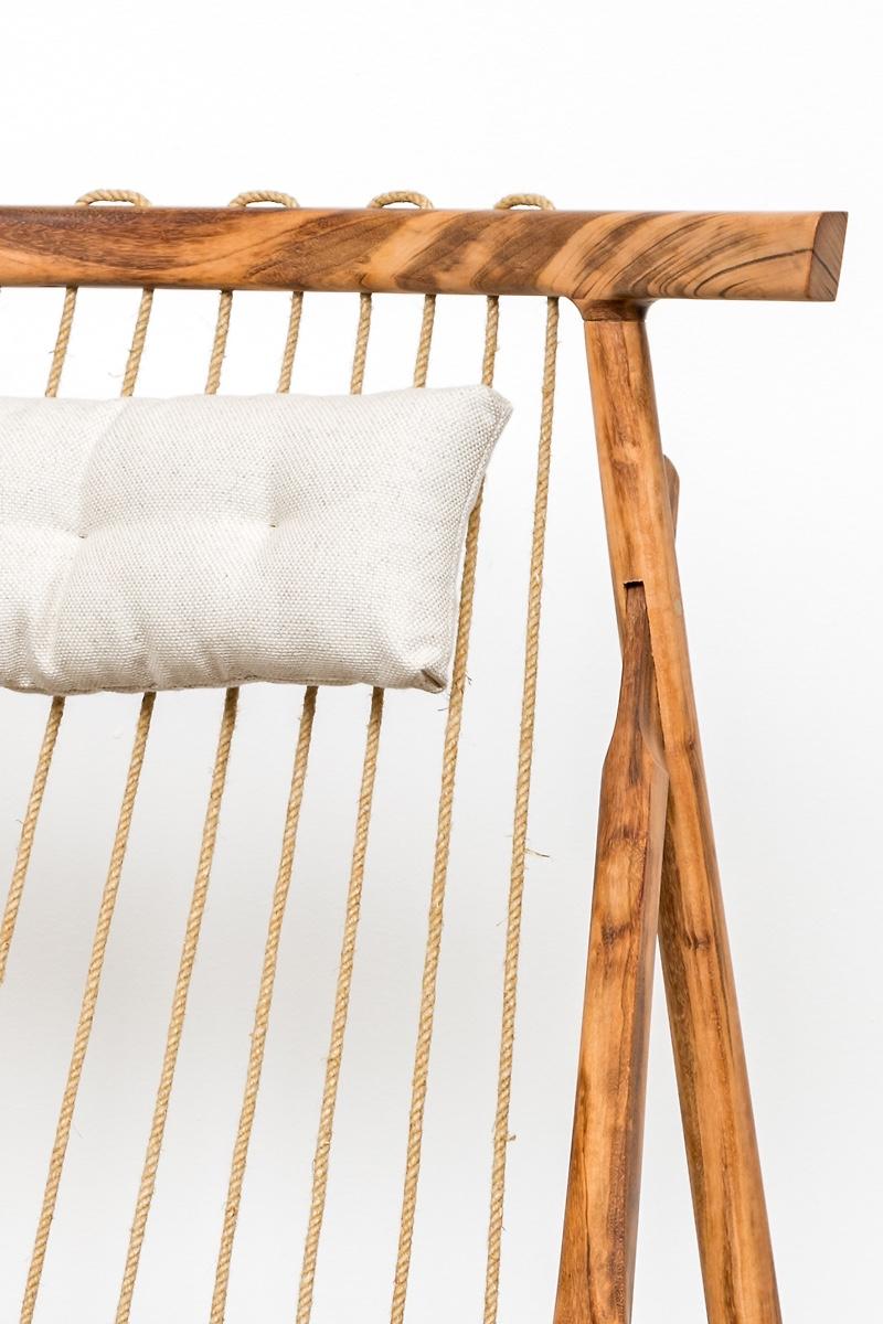 Cord Contemporary Armchair in Brazilian Hardwood by Ricardo Graham Ferreira For Sale
