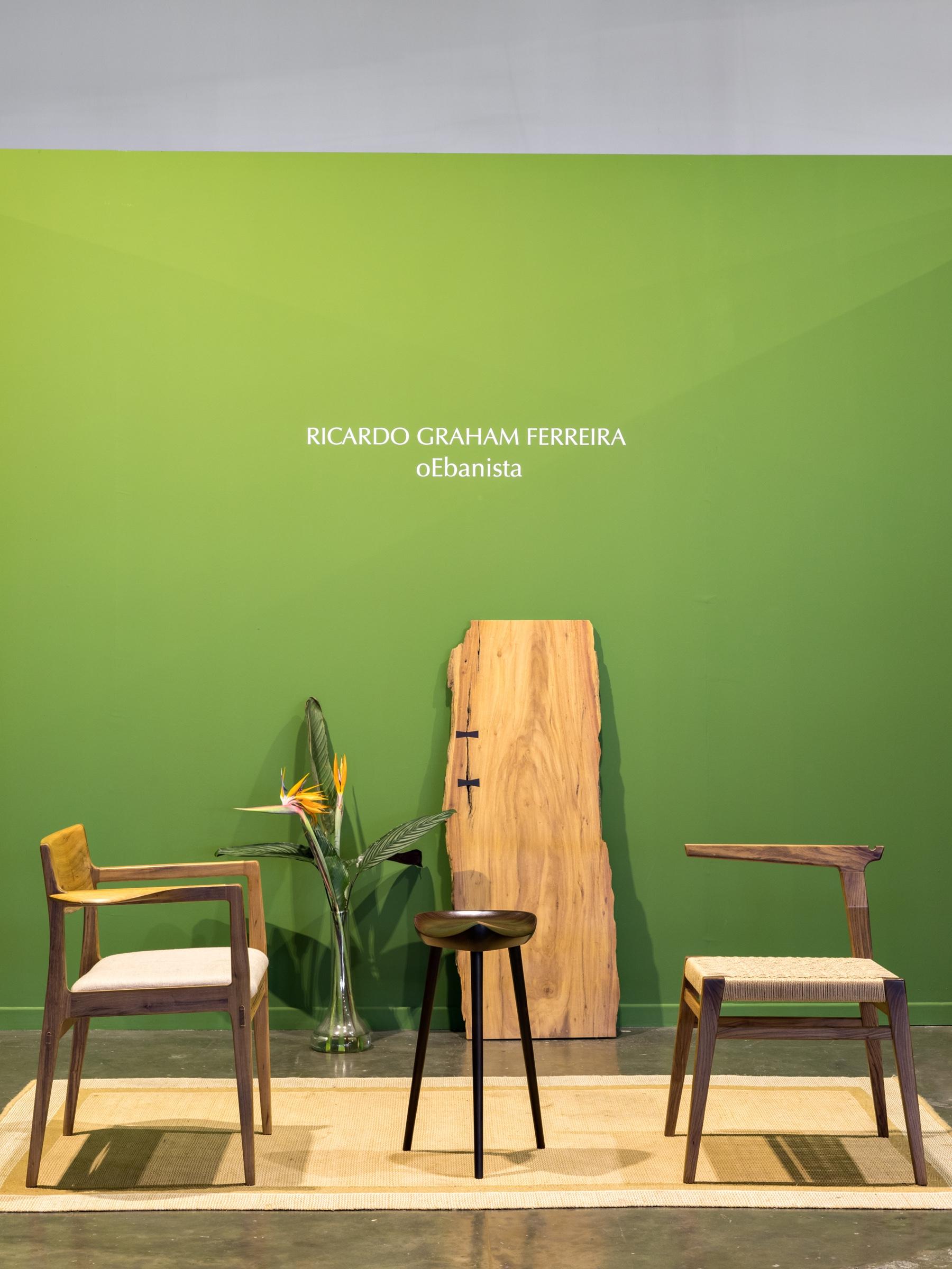 Contemporary Armchair in Brazilian Hardwood by Ricardo Graham Ferreira For Sale