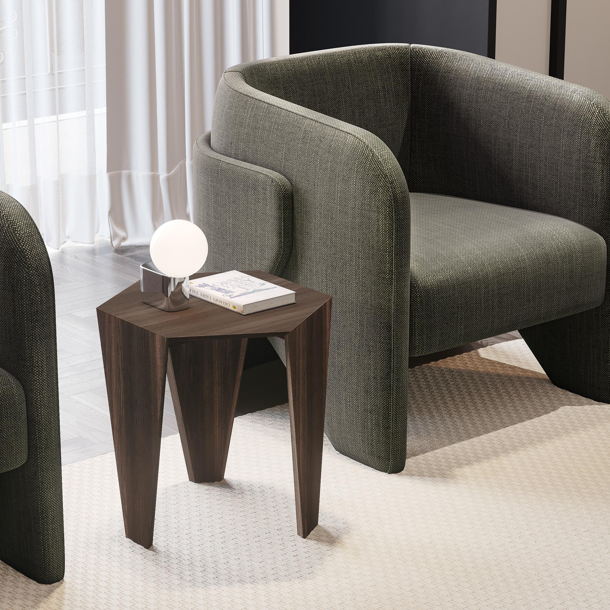 Sillón minimalista contemporáneo totalmente tapizado en terciopelo de alto rendimiento Siglo XXI y contemporáneo en venta