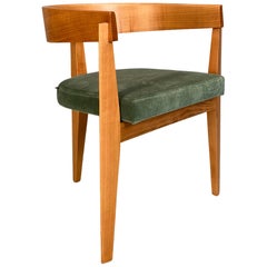 Contemporary Armchair in Solid Cherrywood
