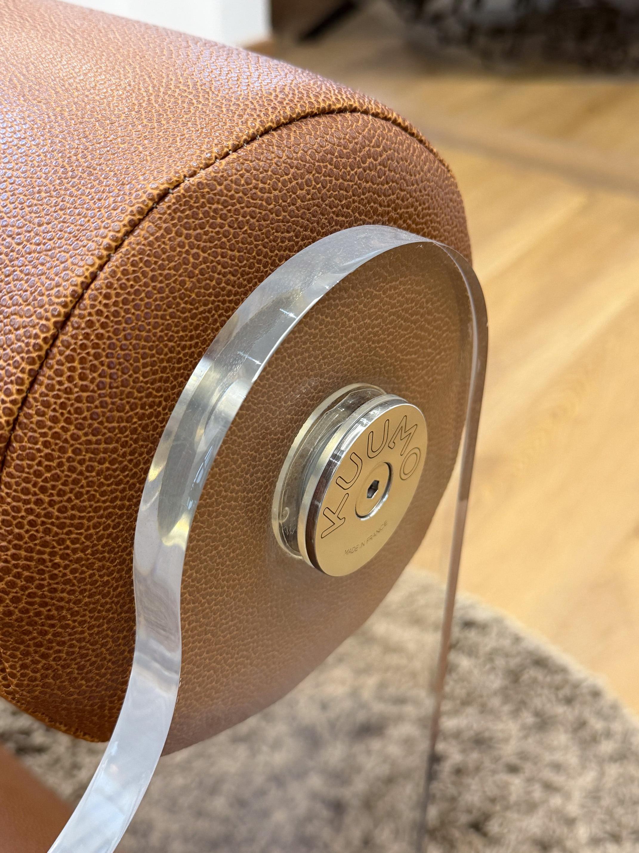 Poltrona contemporanea in PMMA fuso trasparente con schiuma HR e pelle vegana In condizioni Nuovo in vendita a Beaumont-Louestault, FR