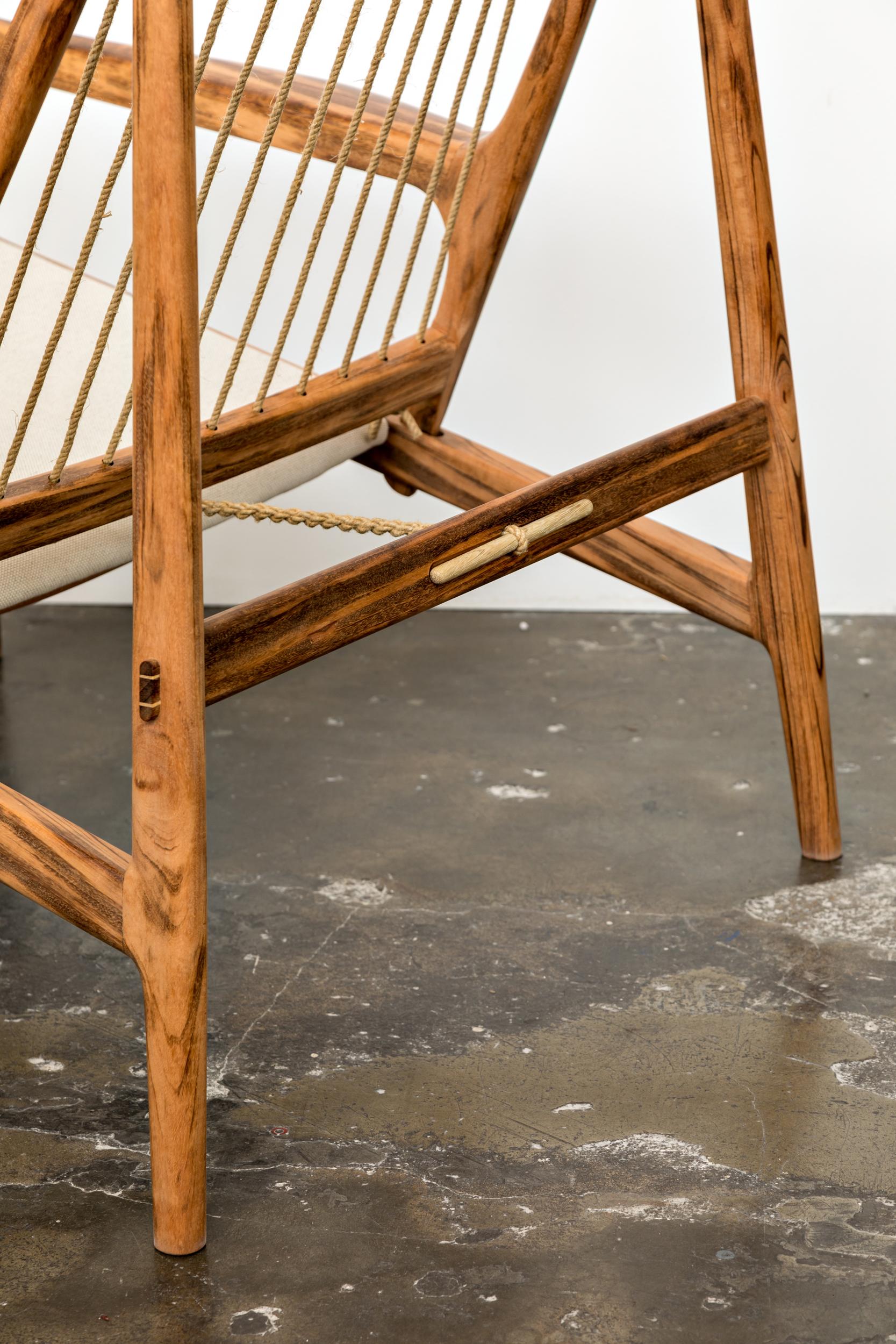 Contemporary Armchair in Tropical Hardwood by Ricardo Graham Ferreira For Sale 5
