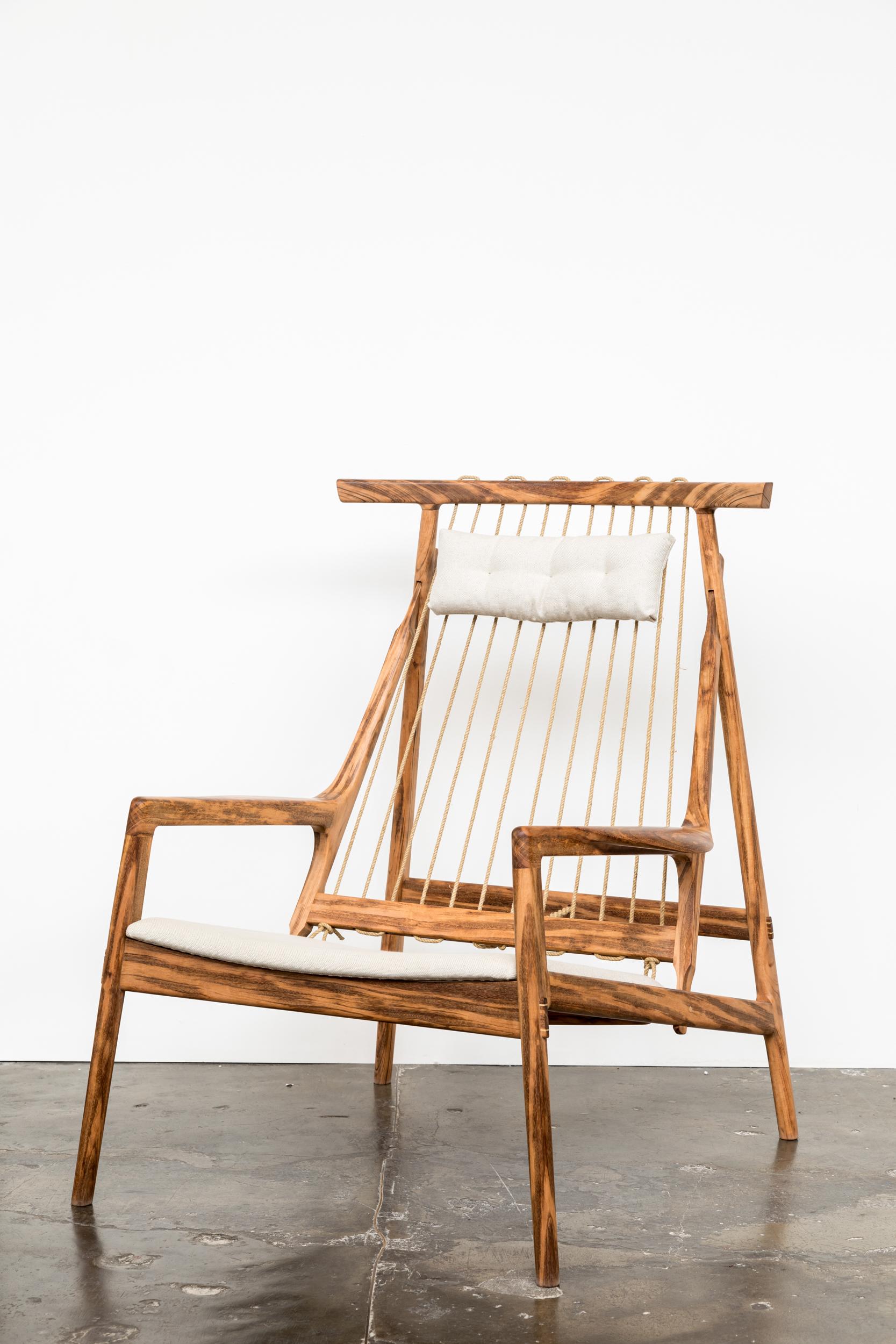 Contemporary Armchair in Tropical Hardwood by Ricardo Graham Ferreira For Sale 3
