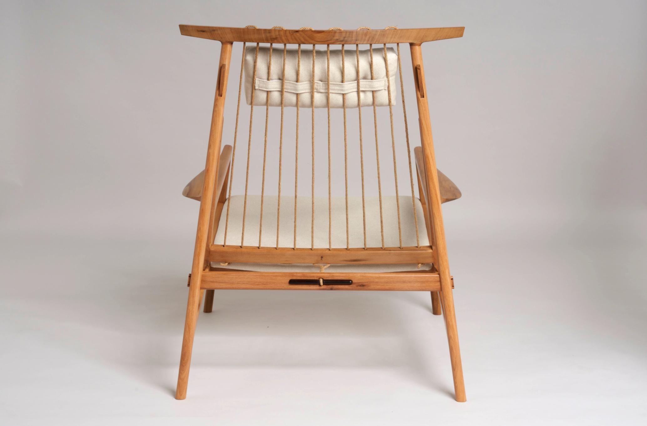 Contemporary Armchair in Tropical Hardwood by Ricardo Graham Ferreira For Sale 1