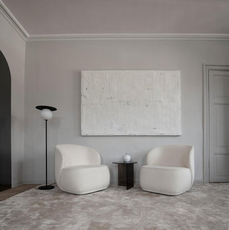 Danish Contemporary Armchair 'La Pipe Lounge' with Bouclé Fabric For Sale