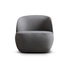 Contemporary Sessel 'La Pipe Lounge' in Leder, Royal Nubuck, 'Fixed'