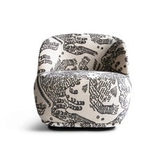 Contemporary Armchair 'La Pipe Lounge', Tiger Mountain, 'Fixed'