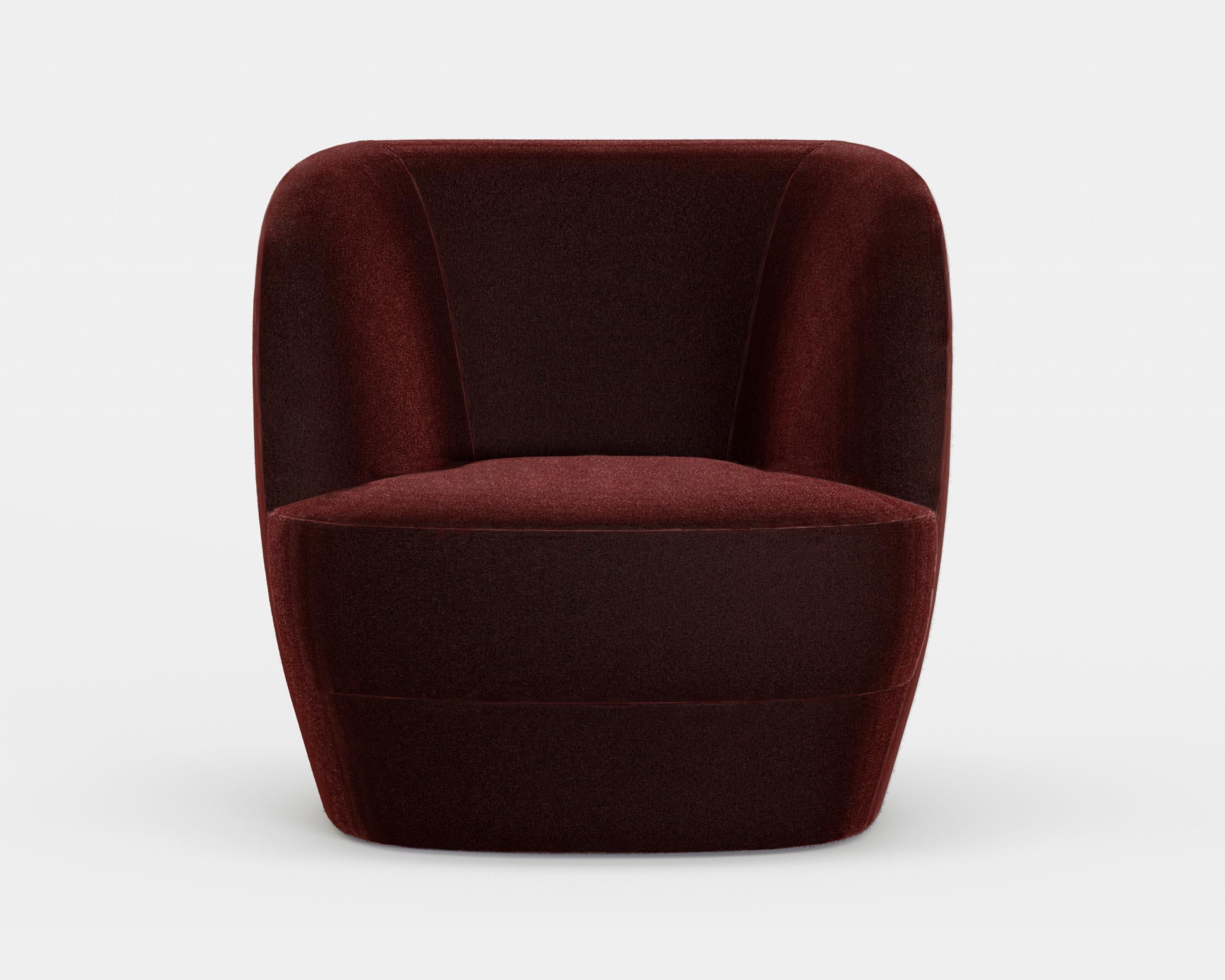 'Lombard Street' Armchair by Man of Parts
Signed by Yabu Pushelberg

Dimensions:
- H. 77 x W. 76 x D. 79 cm  / Seat 41 cm 

Model shown: Sahco, Balboa, 001
A wide range of fabrics is available 

__________________

The Lombard Street armchair was