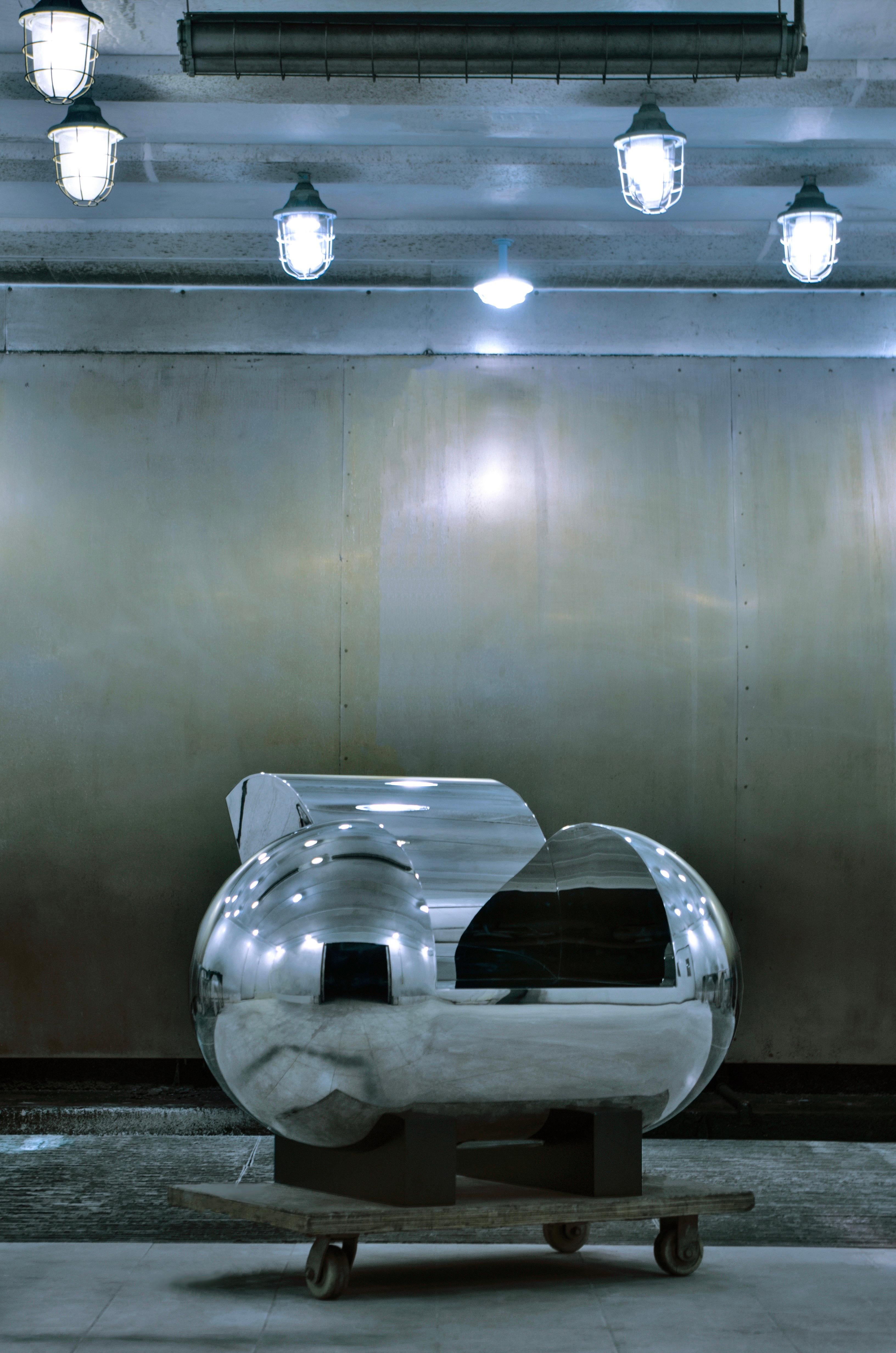Armchair: 'Lost Space' from collection 'Future Vestige by THE SHAW STUDIO

Polished stainless steel
H.82 x 120 x 90 cm

About the collection: 
