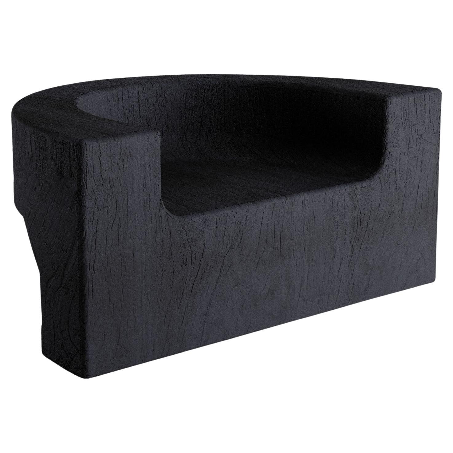 Contemporary Sessel 'Maco' aus gebranntem Holz von CarmWorks, anpassbar im Angebot
