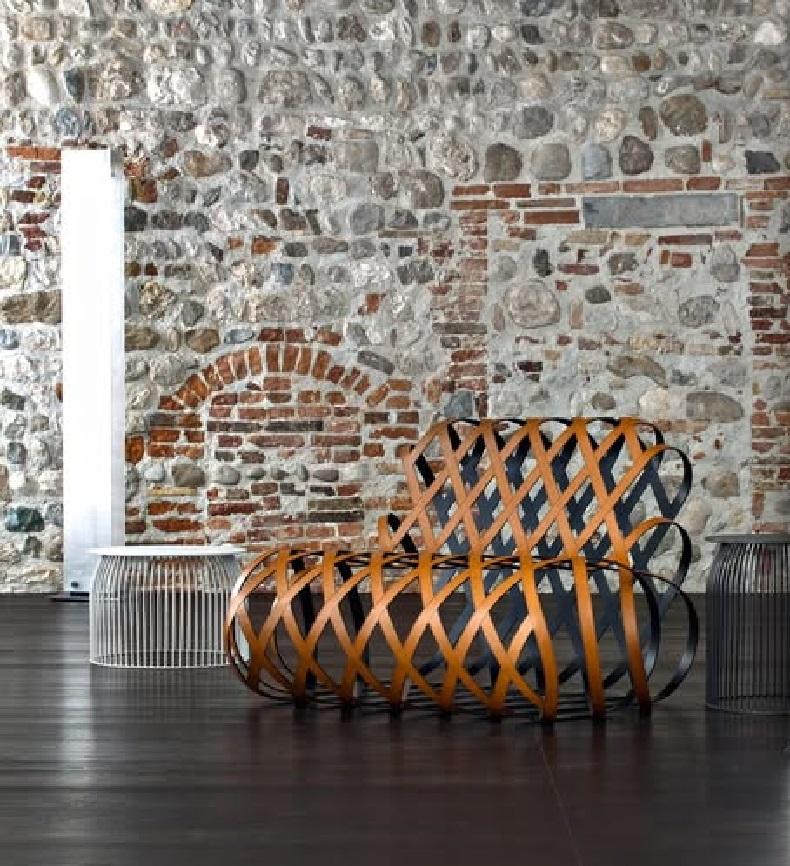 Contemporary Armchair Made of Steel Frame Covered with Saddle Leather In New Condition For Sale In NEW YORK, NY