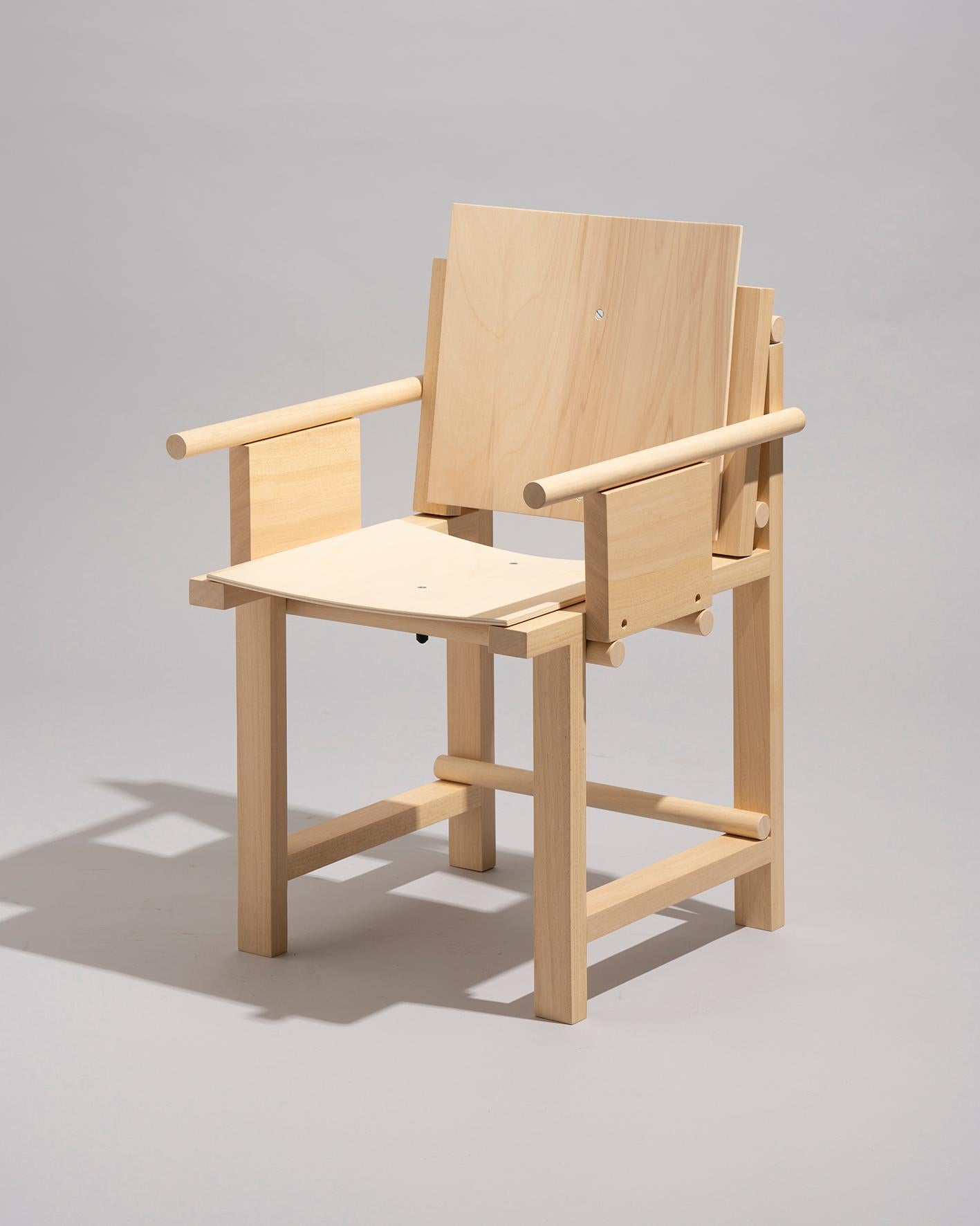 Moderner zeitgenössischer Sessel aus Sperrholz und massivem Kobalt von Marc Morro  im Zustand „Neu“ im Angebot in Barcelona, ES