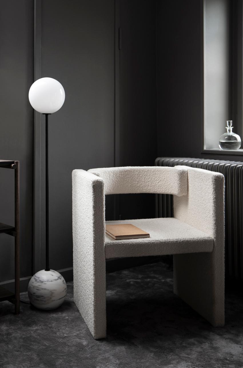 Organic Modern Contemporary Armchair 'Novel' with Reed Sahco Fabric, 006 For Sale