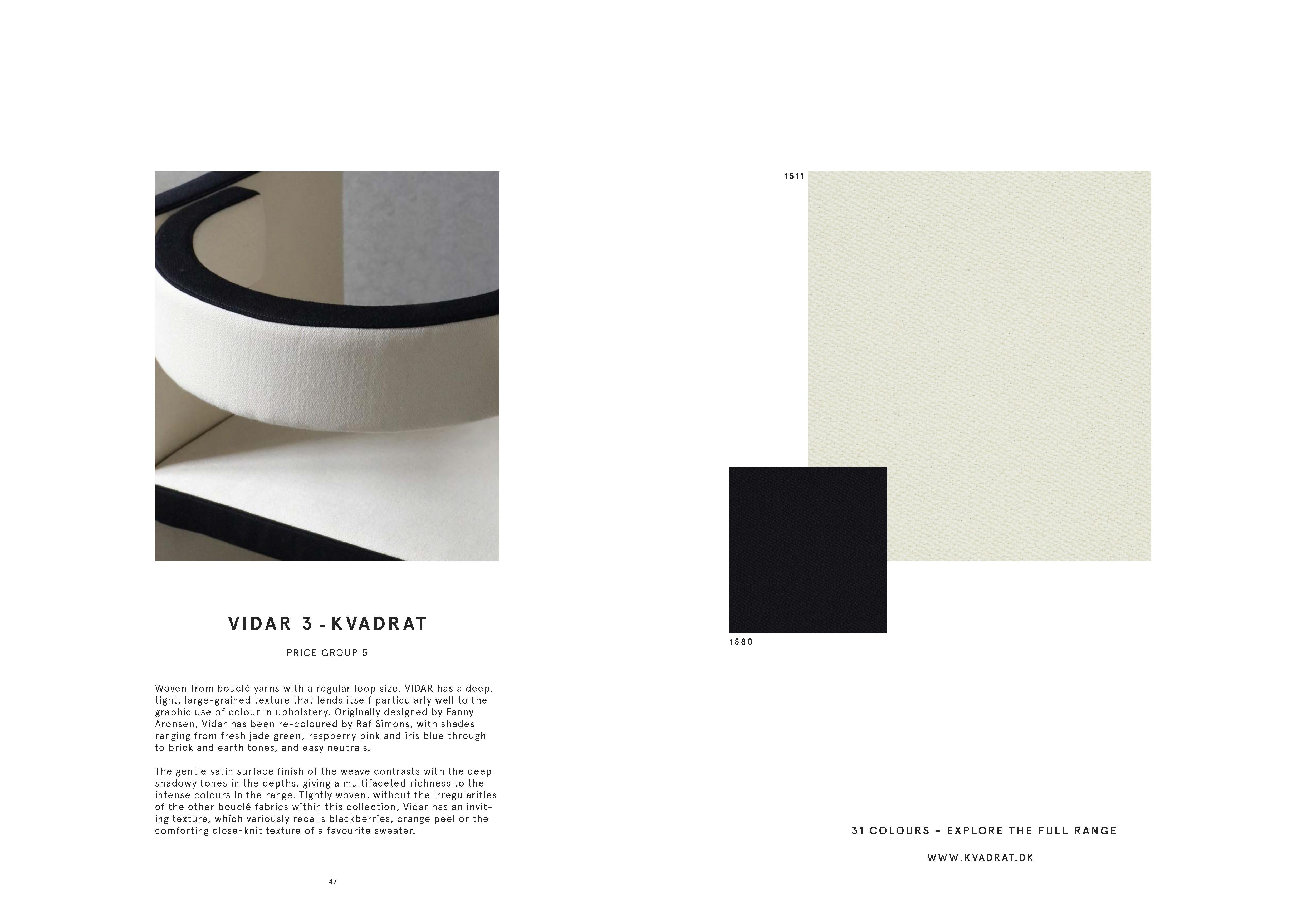 Wool Contemporary Armchair 'Novel' with Kvadrat x Raf Simons fabric For Sale