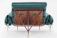 Contemporary Armchair Nuvola by Hannes Peer in Santos Rosewood and Full Leather