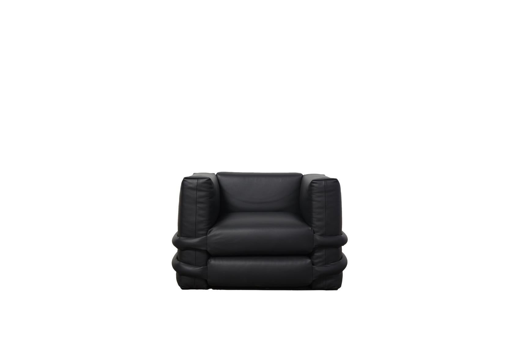 Contemporary Armchair 'Pillow' by Muller van Severen, Burgundy Velvet For Sale 7