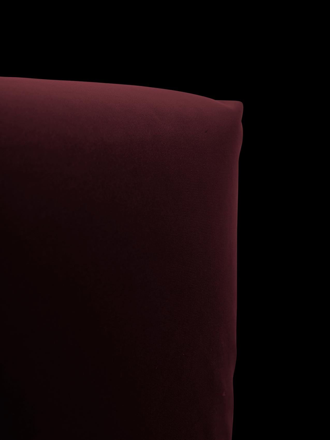 Organic Modern Contemporary Armchair 'Pillow' by Muller van Severen, Burgundy Velvet For Sale