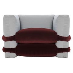Poltrona contemporanea 'Pillow' di Muller van Severen, Borgogna