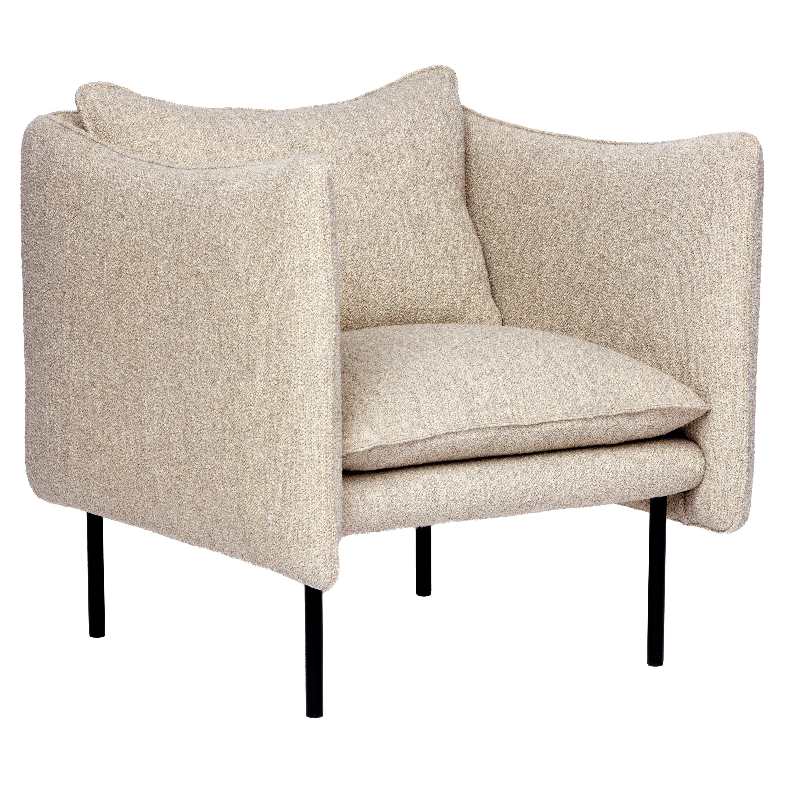 Contemporary Sessel 'Tiki' von Fogia, Sand Stoff