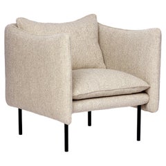 Contemporary Sessel 'Tiki' von Fogia, Sand Stoff