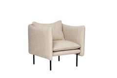 Contemporary Armchair 'Tiki' by Fogia, Sand Fabric