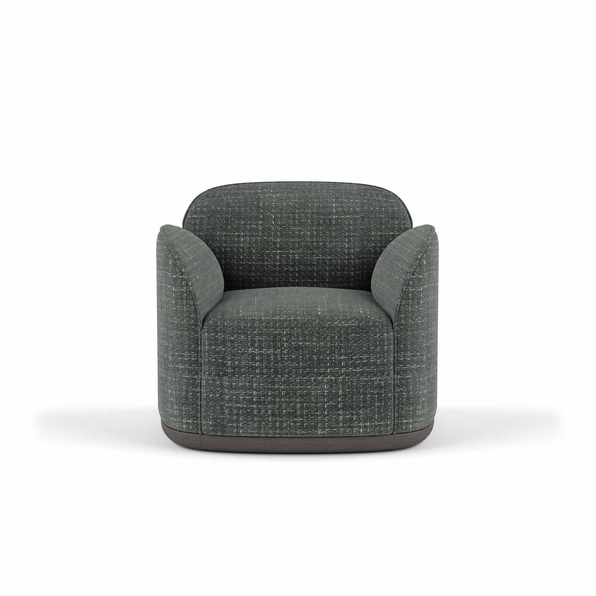 Contemporary Armchair 'Unio' by Poiat, Chivasso Yang 95 Fabric For Sale 4