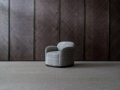 Contemporary Armchair 'Unio' by Poiat, Fabric Hanoi 04 by Pierre Frey