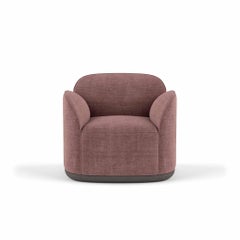 Contemporary Armchair 'Unio' by Poiat, Pergamena 017 Fabric by Dedar