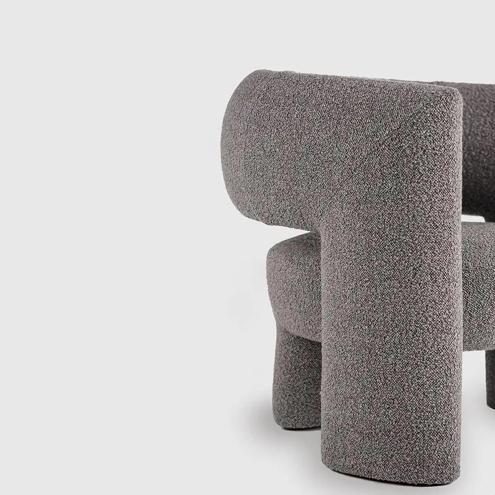 Wool Contemporary Armchair 'Via del Corso' by Man of Parts, Nimbus 007 (Dedar) For Sale