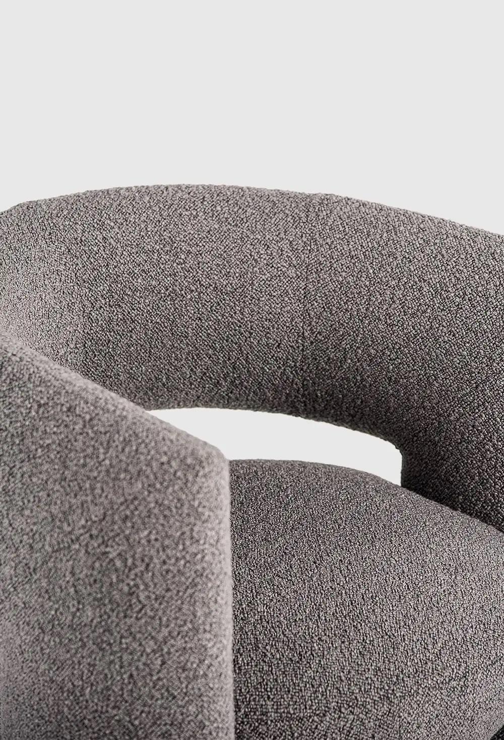 Wool Contemporary Armchair 'Via del Corso' by Man of Parts, Nimbus 009 (Dedar) For Sale